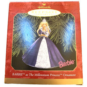 NIB Hallmark Keepsake Barbie as The Millennium Princess Christmas Ornament 1999